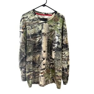 Mossy Oak Mens 2XL Birch Forest Camo Long Sleeve Scent Control Hunting Shirt